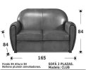 (154) Sofa 2p 165cm