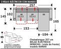 (207) ChaiseLongue 257cm DCHO. 2 RELAX