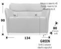 (244) Sofa 2plaz 134cm Diseño