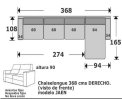 (151) ChaiseLongue 368cm Dcho